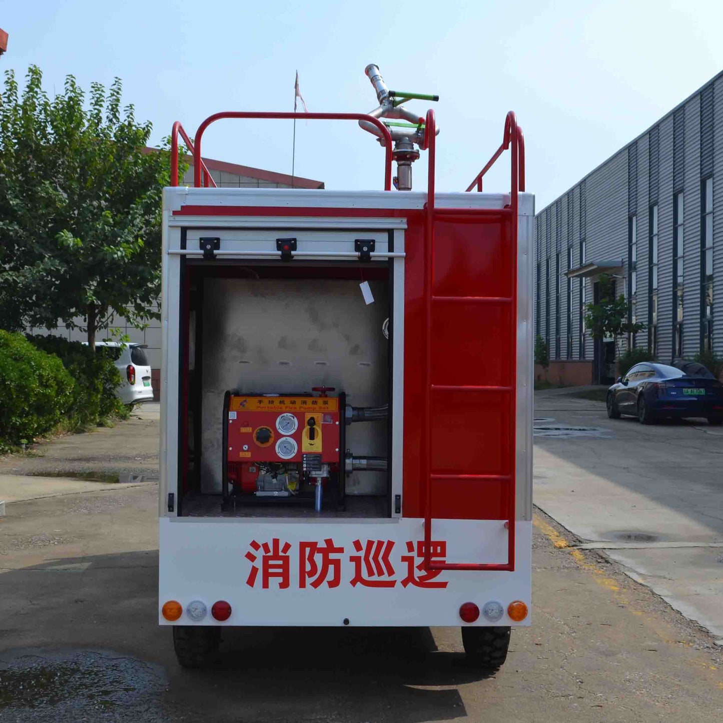 2-Seater Electric Fire Truck – 48V/72V with 1600L Water Tank & Fire Pump | YIPU-FT 2T