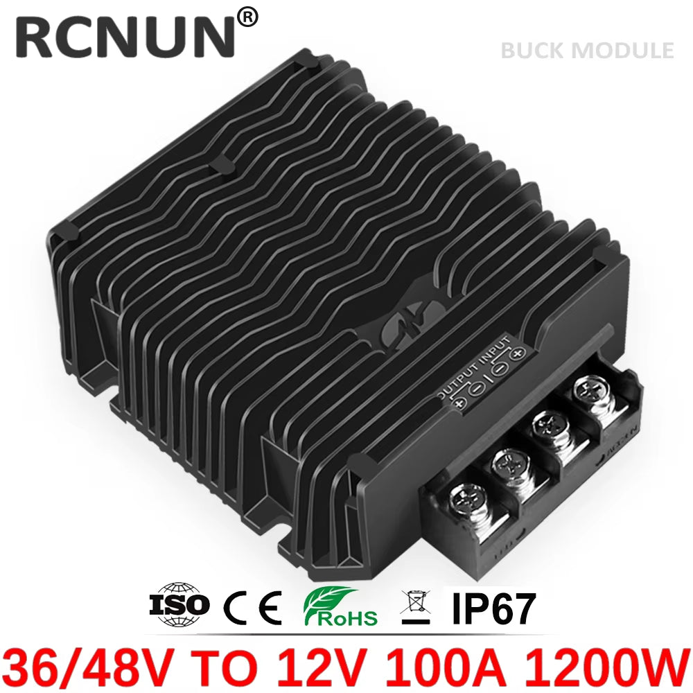 Step down 36V 48V to 12V 2A 5A 10A 20A 30A 40A 50A 60A 80A 100A DC DC Power Converter 48V-12V Golf Cart Voltage Regulator