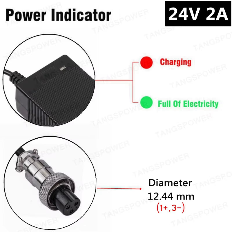 24V 2A Lead-Acid Battery Charger for 28.8V Electric Wheelchair for Golf Cart Lead Acid Charger for Weeding Machine High Quality