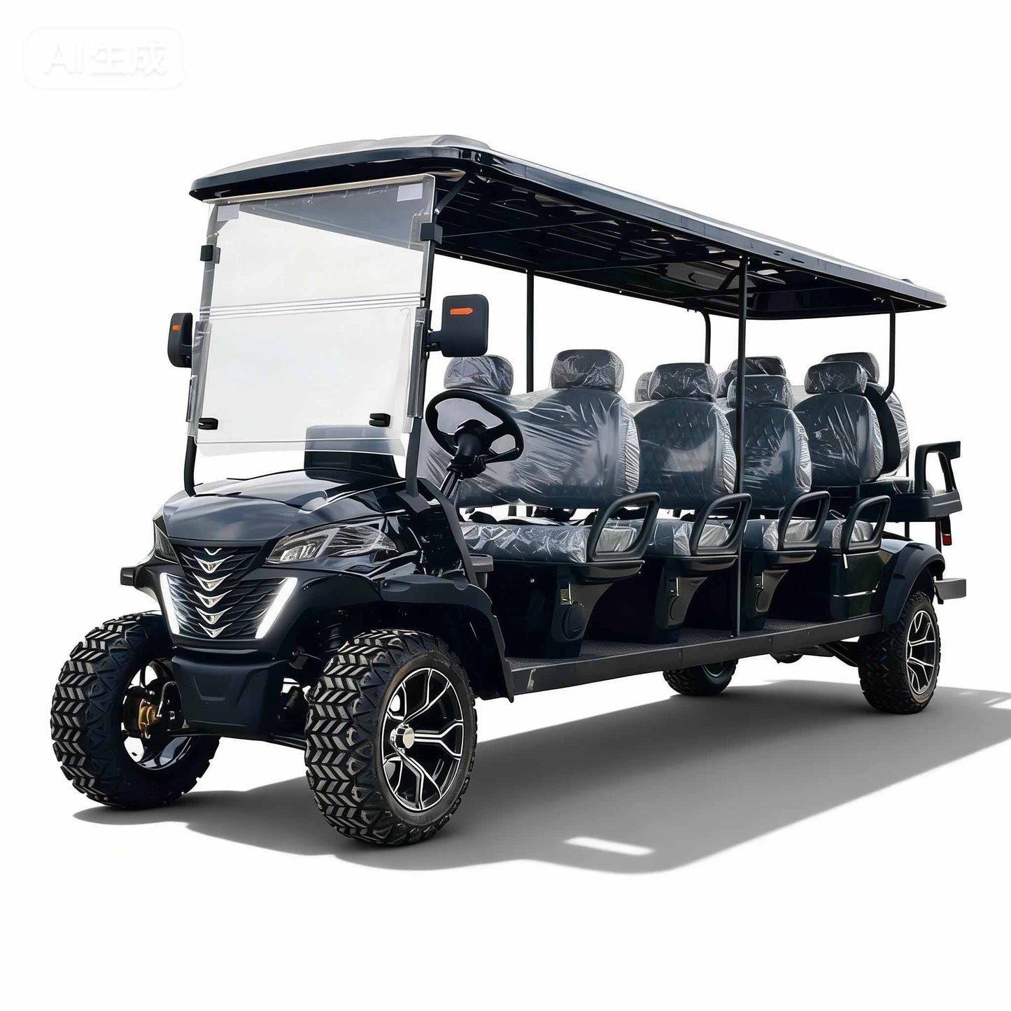 10-Seater Electric Golf Cart with Multimedia Screen | Multi-Purpose Utility Vehicle | YIPU-GC-M 8S+2S