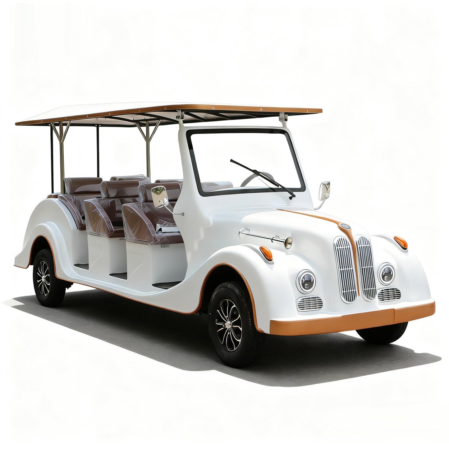 11-Seater Vintage Electric Tour Car – 72V Classic Sightseeing Vehicle with Steel Body | YIPU-CC 11S