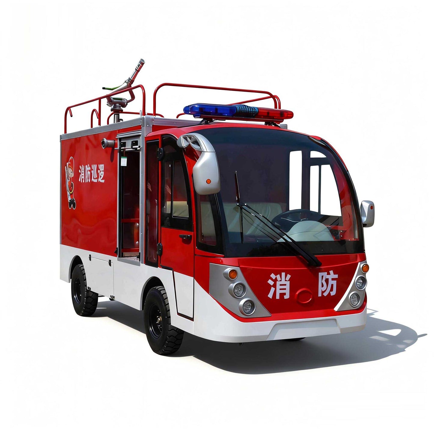 2-Seater Electric Fire Truck – 48V/72V with 1600L Water Tank & Fire Pump | YIPU-FT 2T