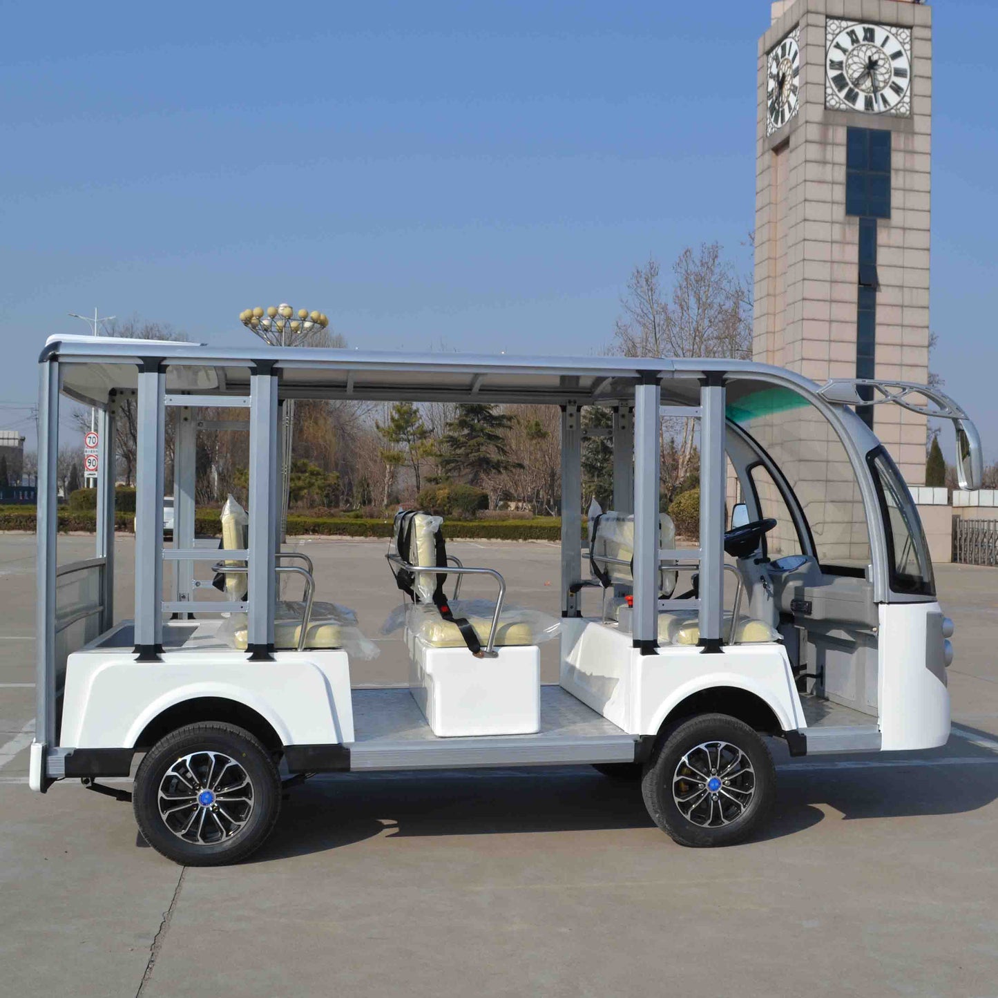 8-Seater Electric Sightseeing Vehicle – 48V/72V Resort Shuttle | YIPU-SC-O 8S