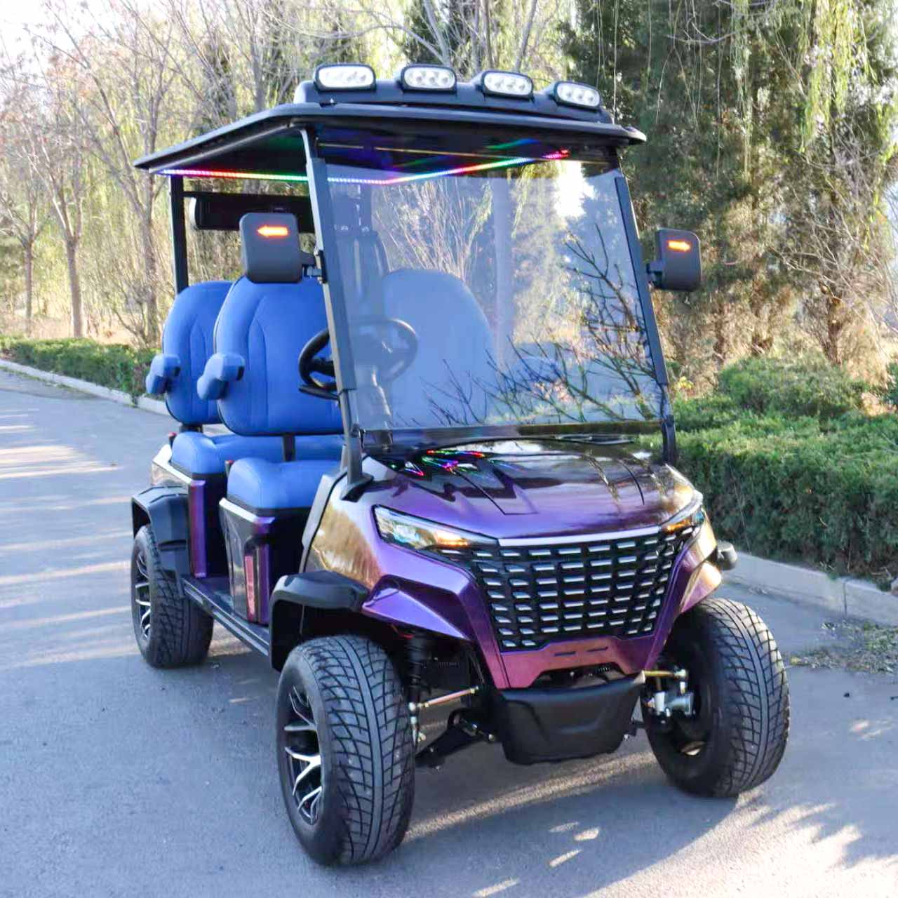 4-Seater Electric Golf Cart with Multimedia Screen | Multi-Purpose Utility Vehicle | YIPU-GC-F 4S