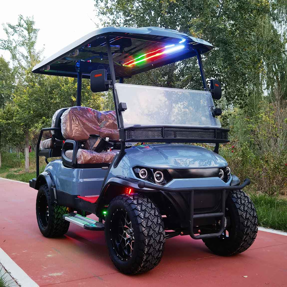 4-Seater Electric Golf Cart with Multimedia Screen | Multi-Purpose Utility Vehicle | YIPU-GC-J 2S+2S