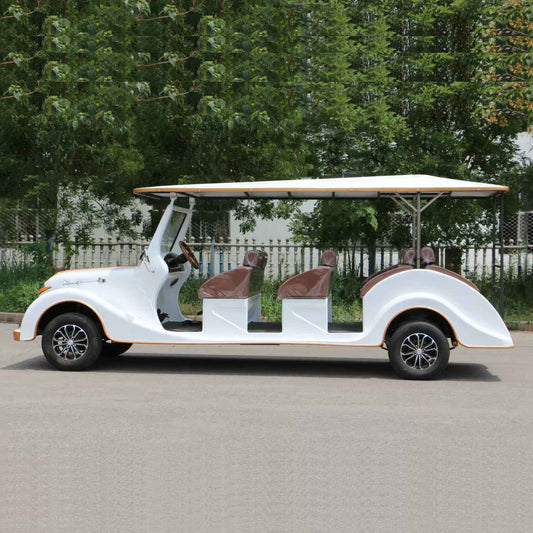 11-Seater Vintage Electric Tour Car – 72V Classic Sightseeing Vehicle with Steel Body | YIPU-CC 11S