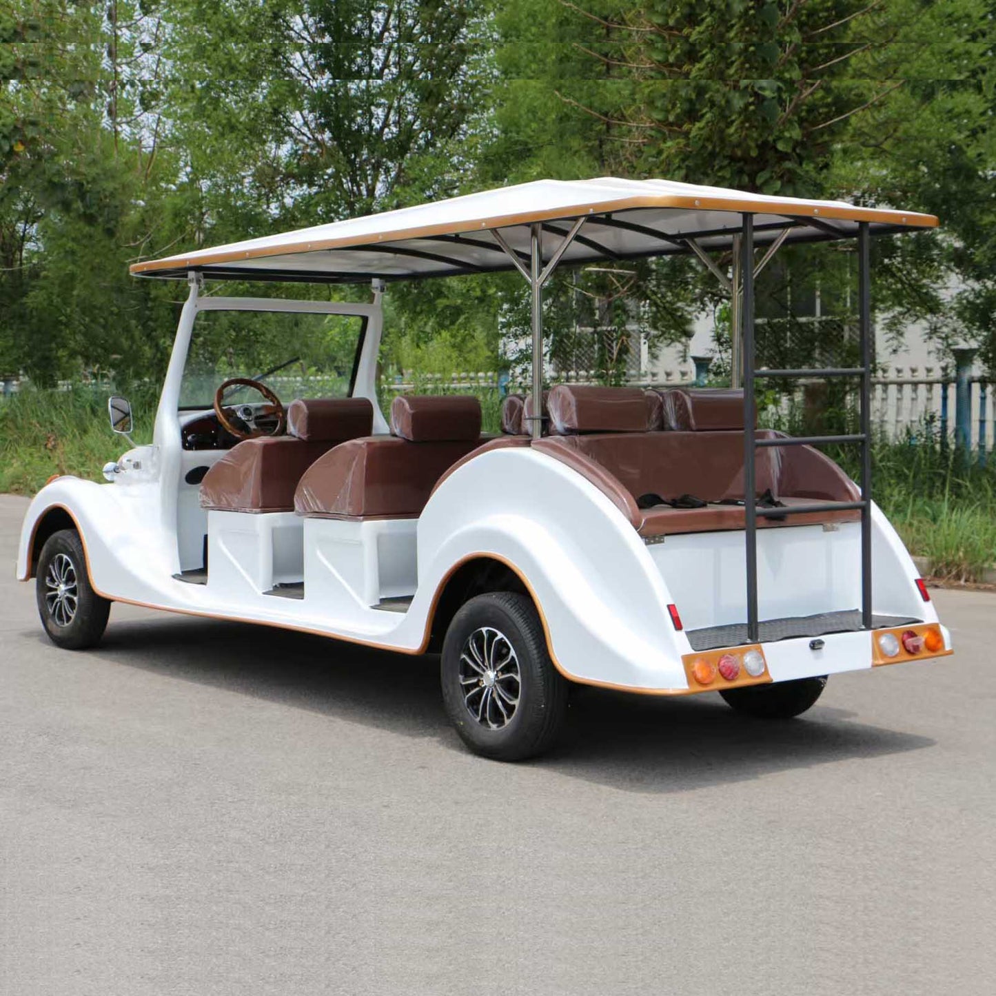 11-Seater Vintage Electric Tour Car – 72V Classic Sightseeing Vehicle with Steel Body | YIPU-CC 11S