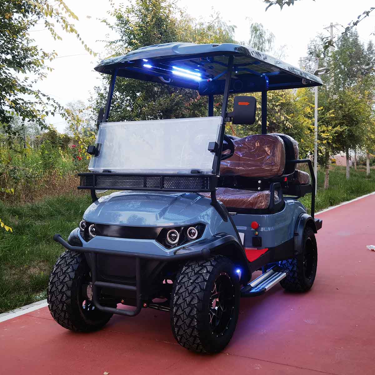 4-Seater Electric Golf Cart with Multimedia Screen | Multi-Purpose Utility Vehicle | YIPU-GC-J 2S+2S