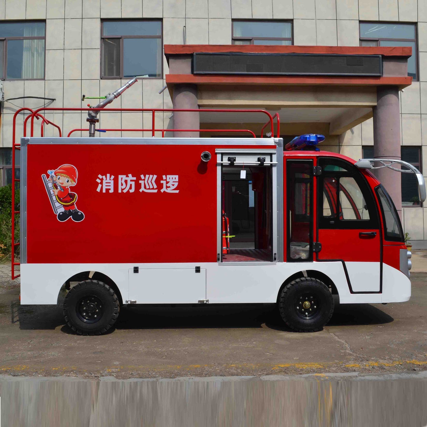 2-Seater Electric Fire Truck – 48V/72V with 1600L Water Tank & Fire Pump | YIPU-FT 2T