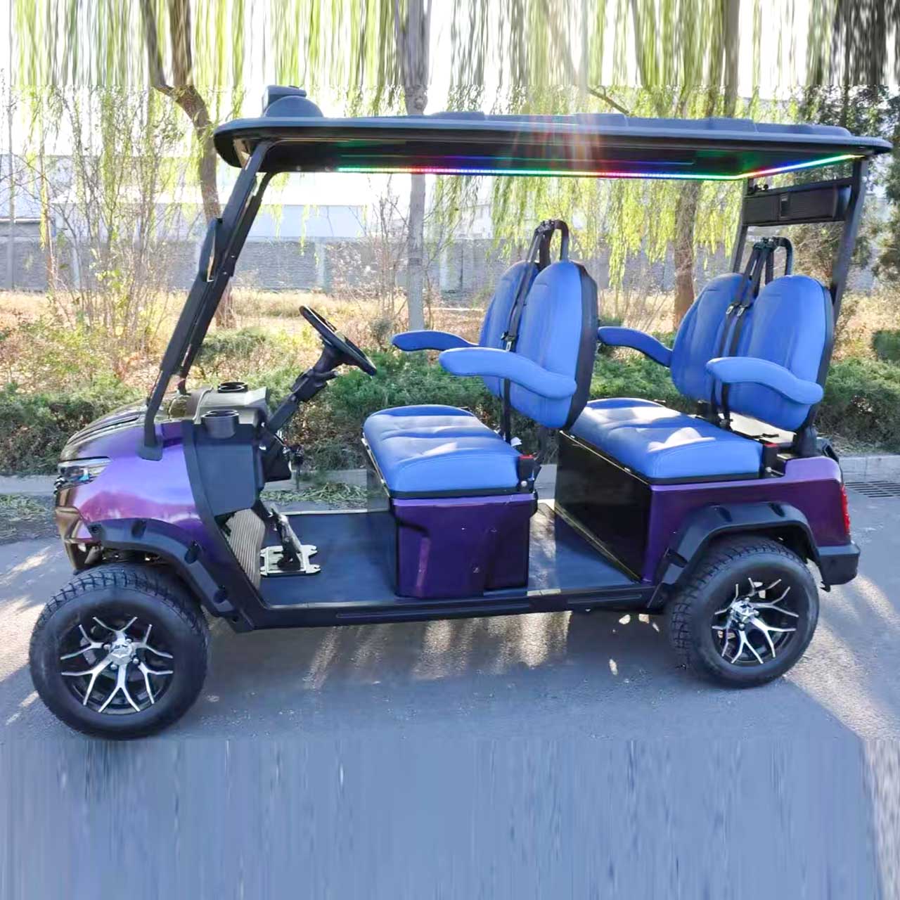 4-Seater Electric Golf Cart with Multimedia Screen | Multi-Purpose Utility Vehicle | YIPU-GC-F 4S
