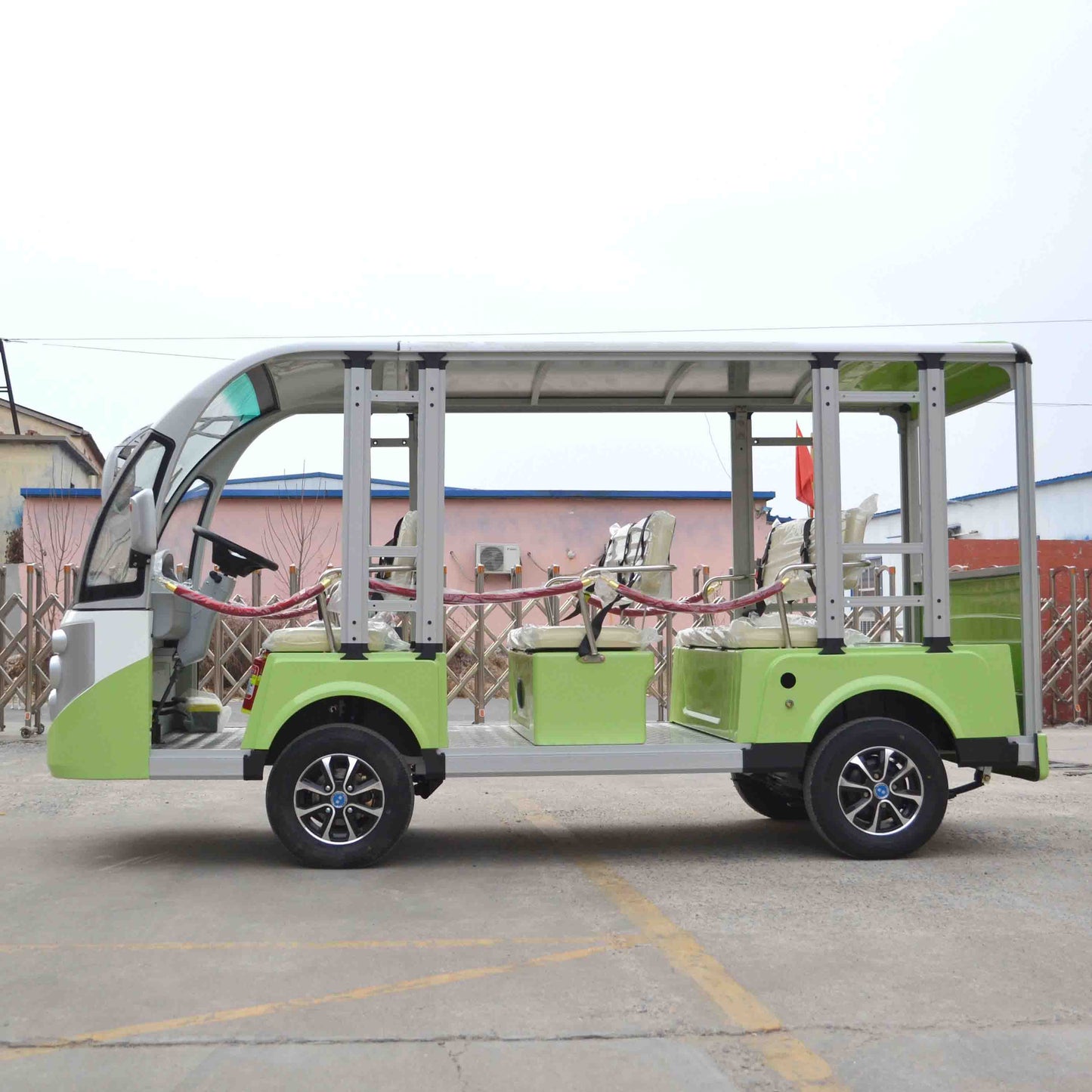 8-Seater Electric Sightseeing Vehicle – 48V/72V Resort Shuttle | YIPU-SC-O 8S