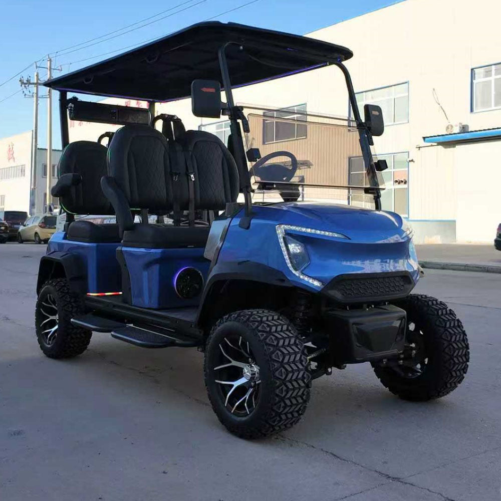 4-Seater Electric Golf Cart with Multimedia Screen | Multi-Purpose Utility Vehicle | YIPU-GC-D 2S+2S