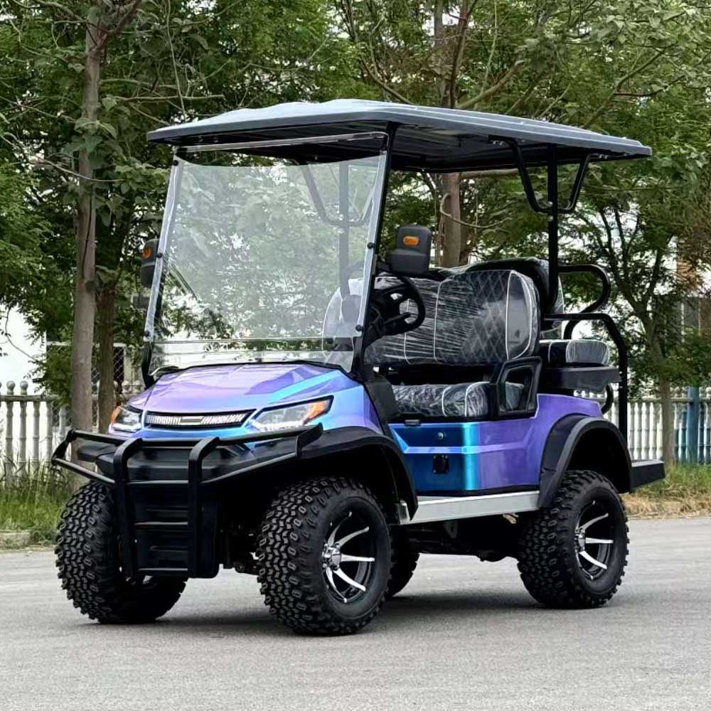 4-Seater Electric Golf Cart with Multimedia Screen | Multi-Purpose Utility Vehicle | YIPU-GC-H 2S+2S
