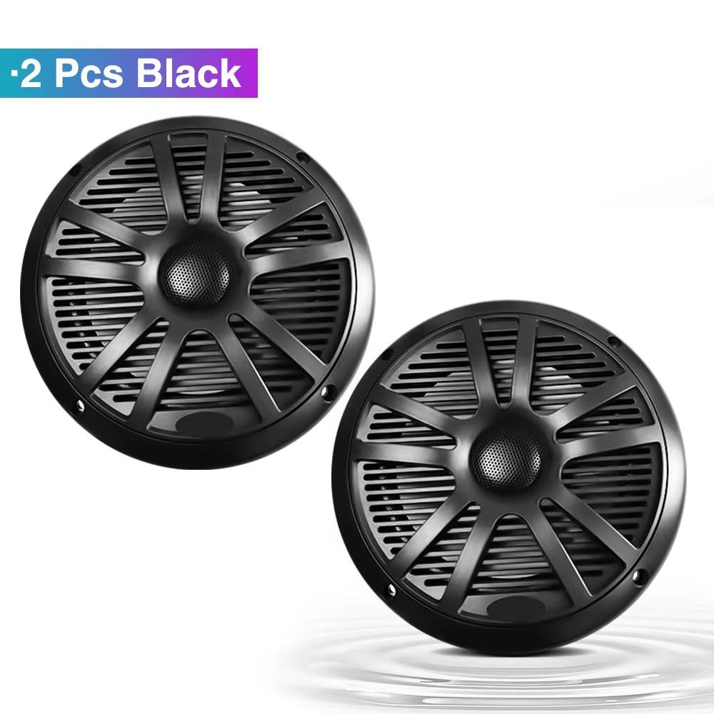 6.5 Inch Marine Speakers 1PCS 120W Waterproof Weather Resistant Stereo Boat Speakers for Yachts Golf Cart ATV UTV Ship Sauna