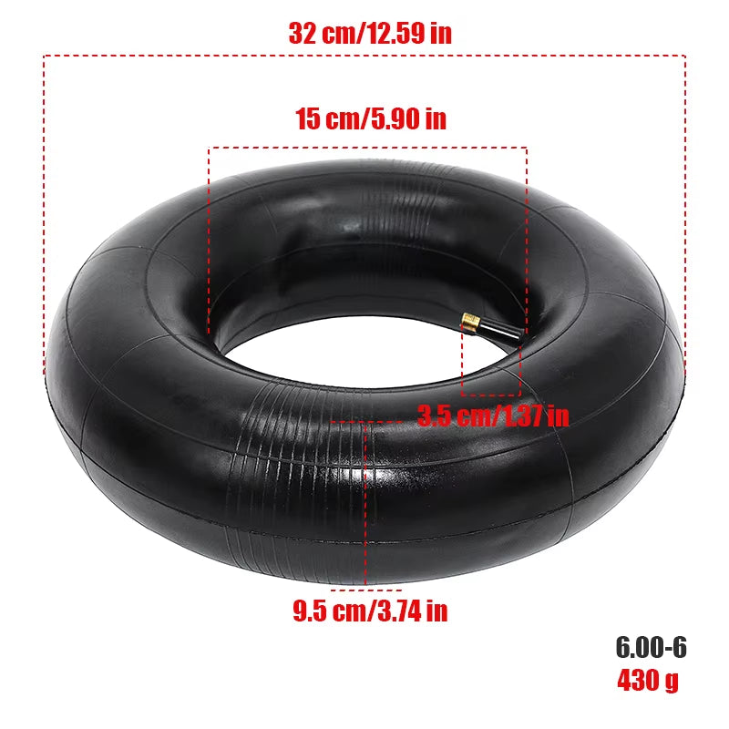 New Patter6.00-6 Inner Camera 15X6.00-6 13X5.00-6 Inner Tube for Electric Scooter, Kart, Golf Cart, Mower, ATV Butyl Rubber Tyre