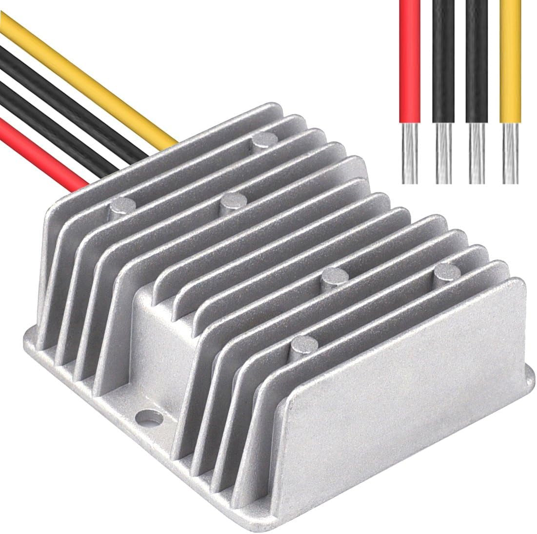 DC 24V Step down to 13.8V 20A 276W Converter Voltage Regulator, Waterproof DC/DC Voltage Reducer Buck Transformer Power Supply for Golf Cart