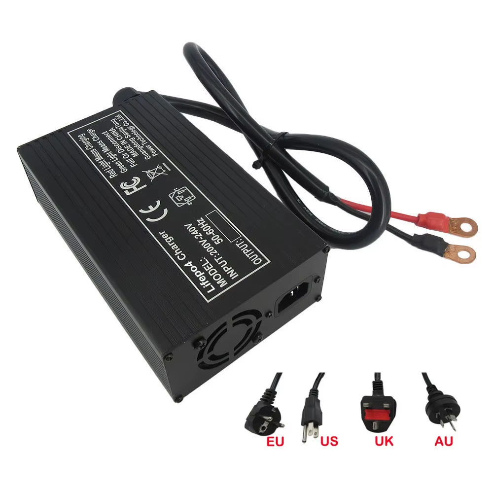 14.6V 30A Lifepo4 Fast Charger 4S 12V 12.8V Iron Phosphate Solar Energy Storage RV Golf Cart Battery Charger Alligator Clip