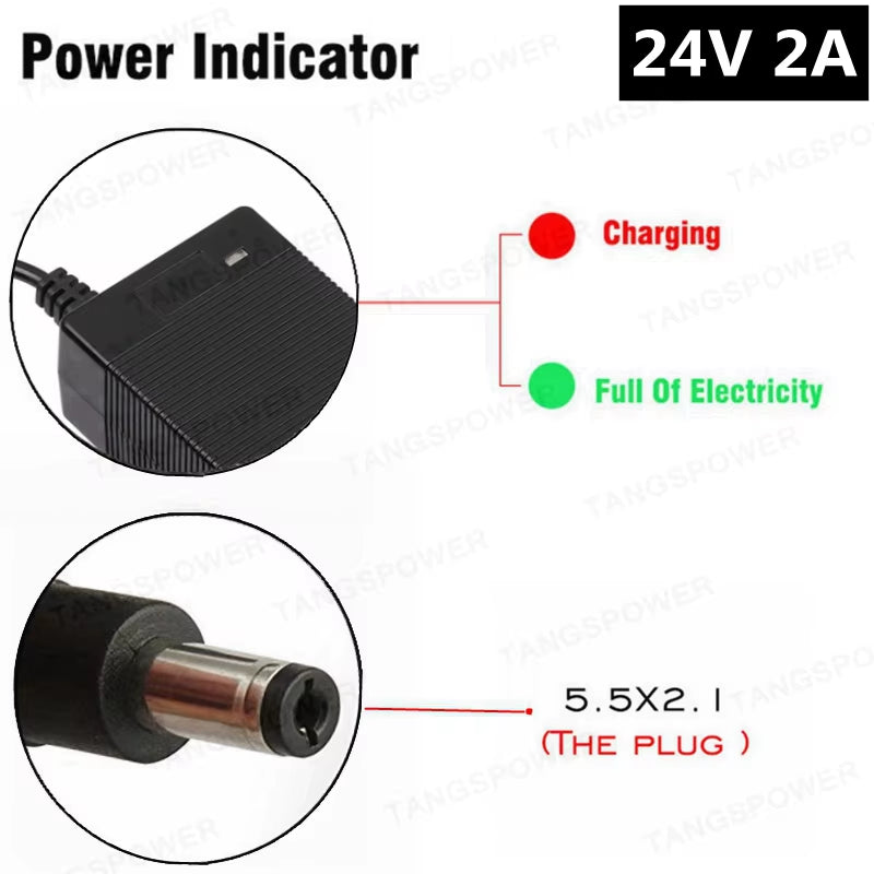 24V 2A Lead-Acid Battery Charger for 28.8V Electric Wheelchair for Golf Cart Lead Acid Charger for Weeding Machine High Quality