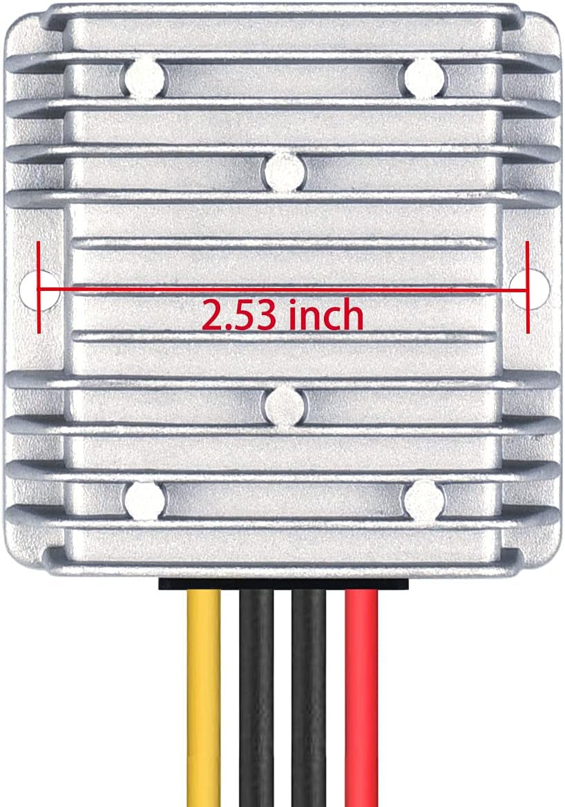 DC 24V Step down to 13.8V 20A 276W Converter Voltage Regulator, Waterproof DC/DC Voltage Reducer Buck Transformer Power Supply for Golf Cart