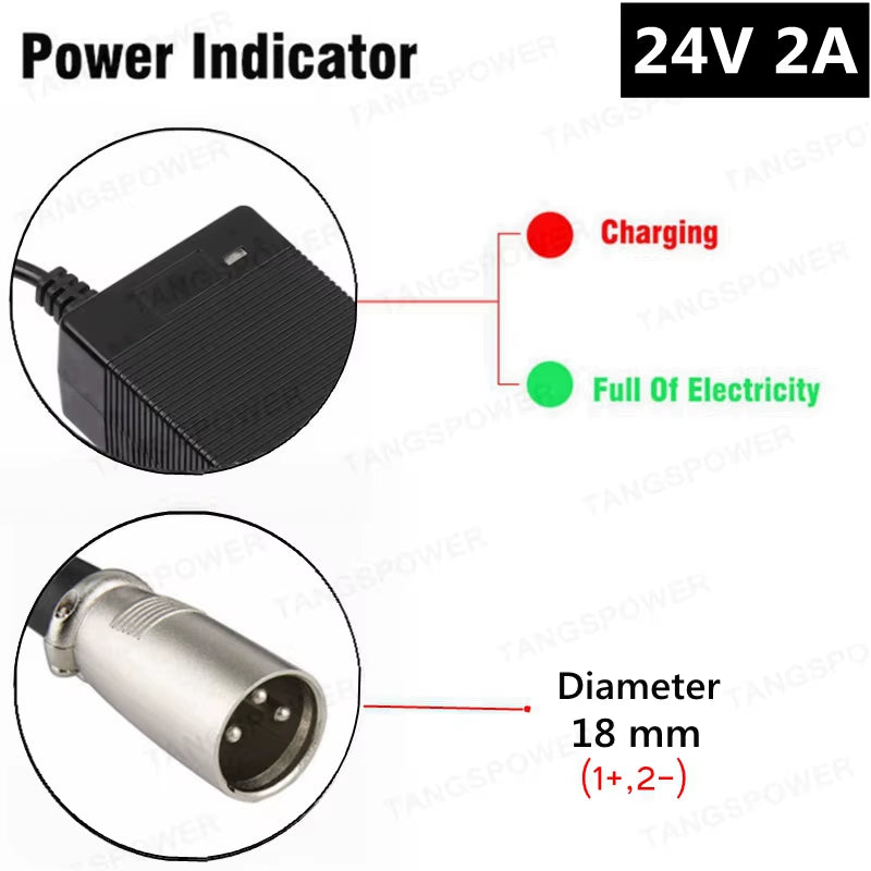 24V 2A Lead-Acid Battery Charger for 28.8V Electric Wheelchair for Golf Cart Lead Acid Charger for Weeding Machine High Quality