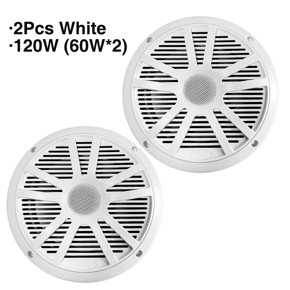 6.5 Inch 1PCS 60W Marine Speakers Waterproof Weather Resistant Stereo Boat Speakers for Yachts Golf Cart ATV UTV Ship Sauna