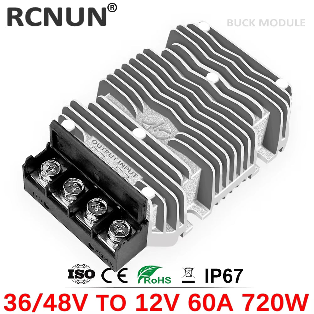 Step down 36V 48V to 12V 2A 5A 10A 20A 30A 40A 50A 60A 80A 100A DC DC Power Converter 48V-12V Golf Cart Voltage Regulator